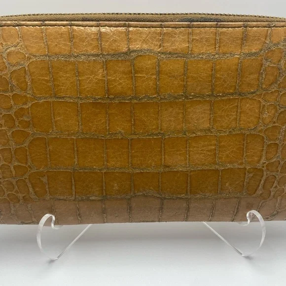 Miu Miu Croc-Embossed Leather Long Zippy Wallet - Picture 2 of 7